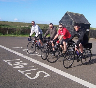 Cycling up to the start line